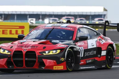 BritishGT cars on track at silverstone