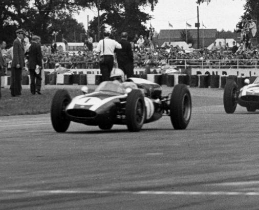 Jack Brabham winning the 1960 British Grand Prix