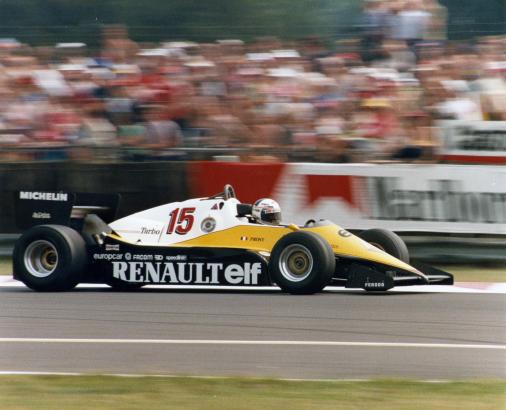 Alain Prost winning his first British Grand Prix