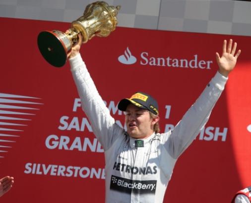 Nico Rosberg after winning the British Grand Prix